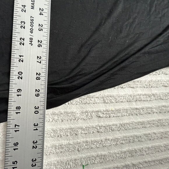 Kedem Sasson Womens One Size Black Asymmetrical Neckline Short Sleeve Blouse Top - Picture 8 of 8